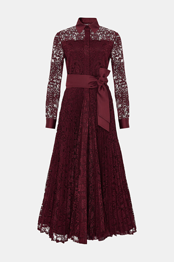 MAROON LONG SLEEVE DRESS 7