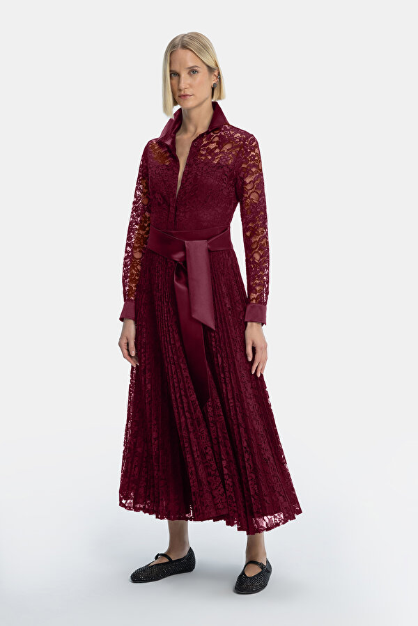 MAROON LONG SLEEVE DRESS 6