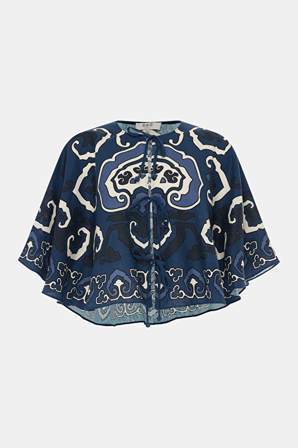 NAVY BLUE BLOUSE