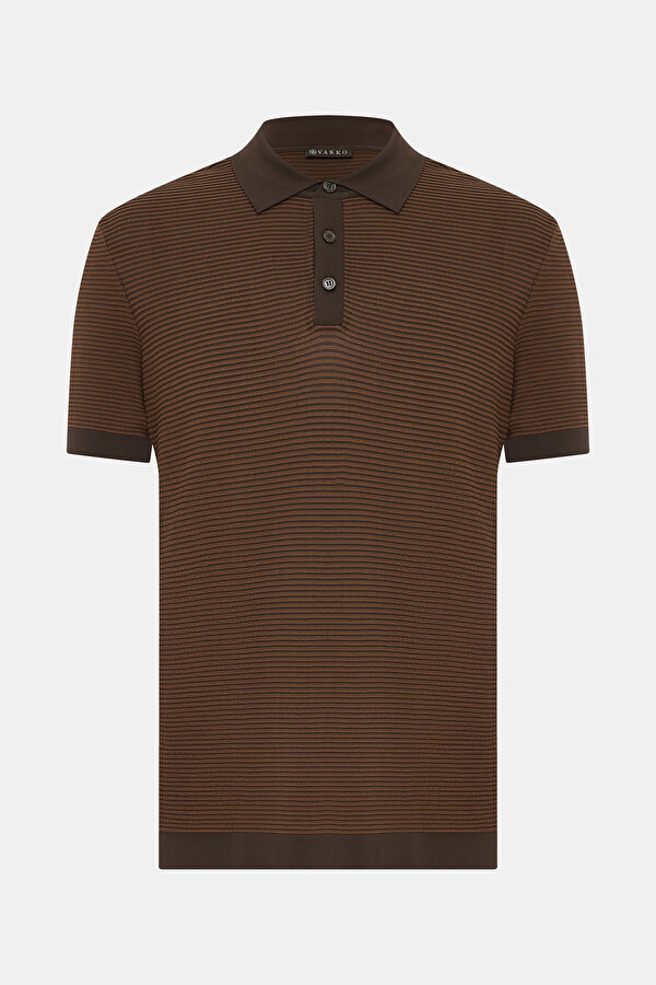 TAN POLO NECK SHORT SLEEVE TSHIRT 6