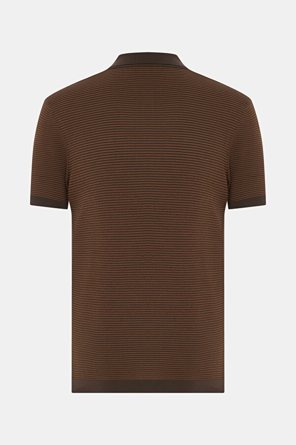 TAN POLO NECK SHORT SLEEVE TSHIRT 7