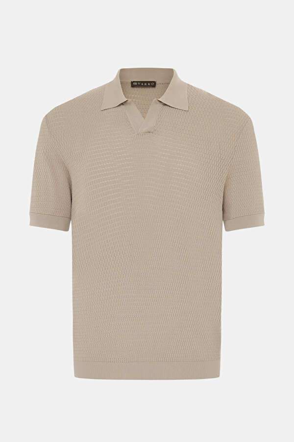 DÜĞMESİZ POLO YAKA KISA KOL TRİKO T-SHIRT