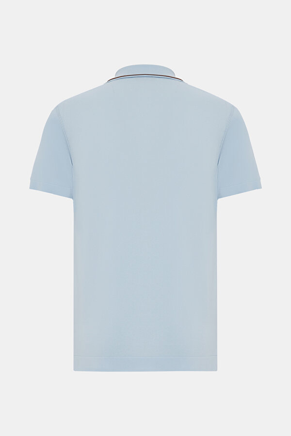 LIGHT BLUE POLO NECK SHORT SLEEVE TSHIRT 7