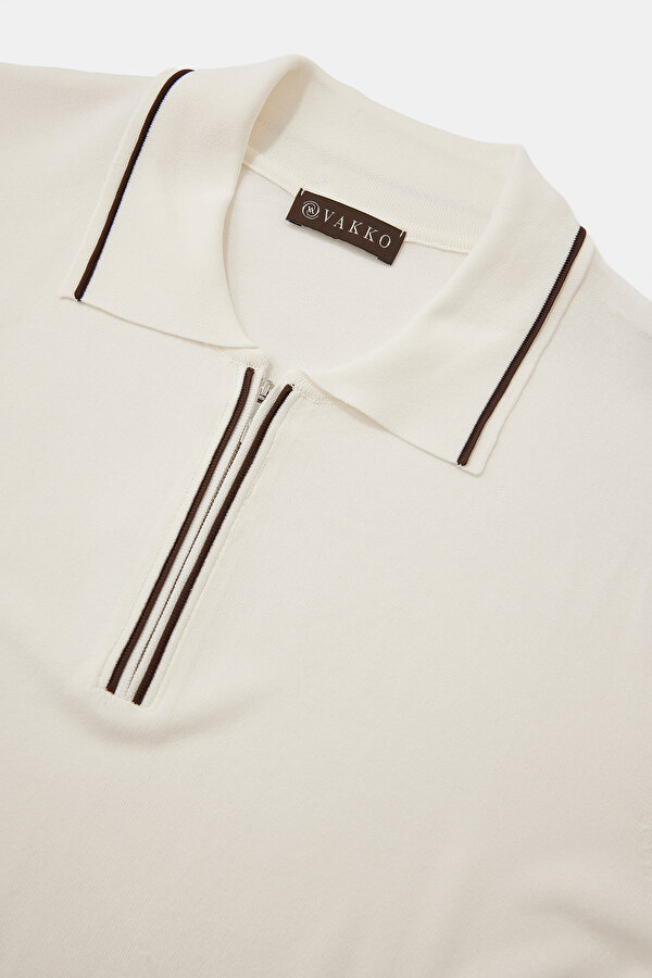 ECRU POLO NECK SHORT SLEEVE TSHIRT 7