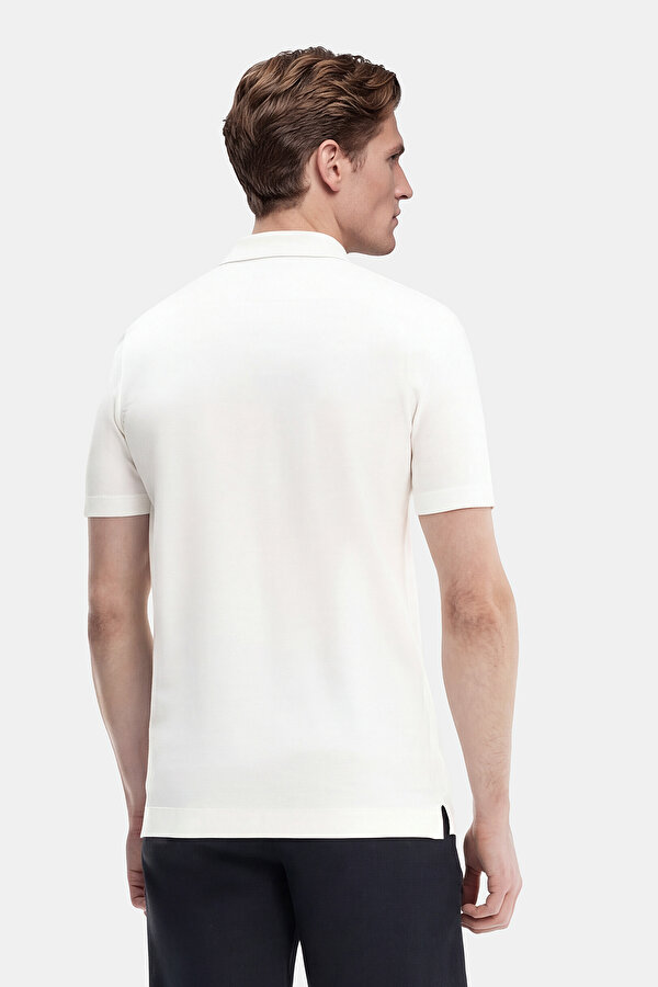 ECRU POLO NECK SHORT SLEEVE TSHIRT 2