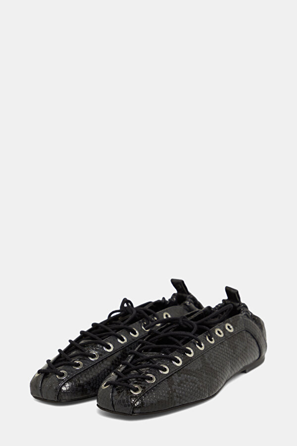 BLACK FLAT SHOES 2