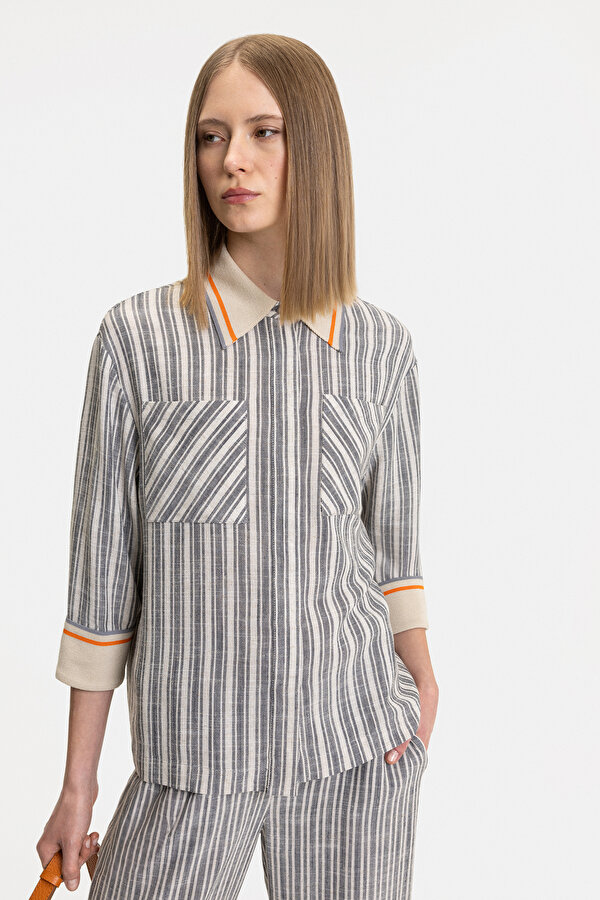BEIGE 3/4 SLEEVES SHIRT 7