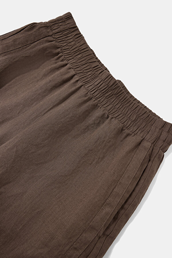 BROWN WIDE LEG TROUSERS 7