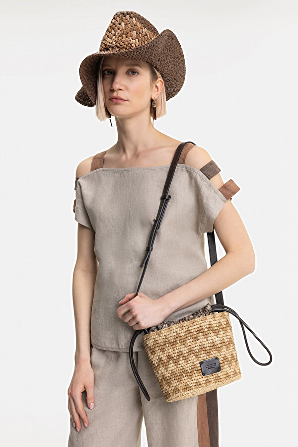 BROWN SQUARE OFF THE SHOULDER BLOUSE 6
