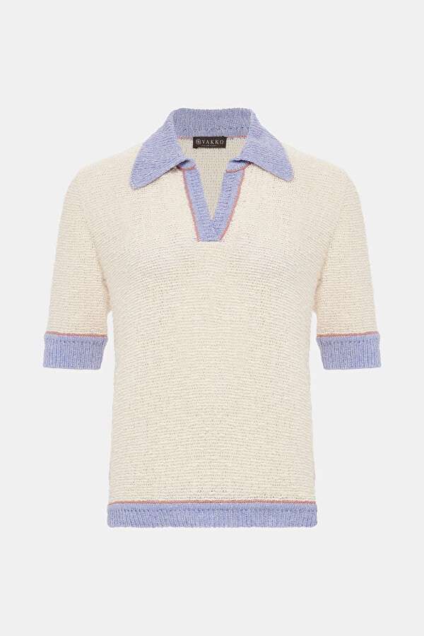ORANGE POLO NECK TRICOT 6