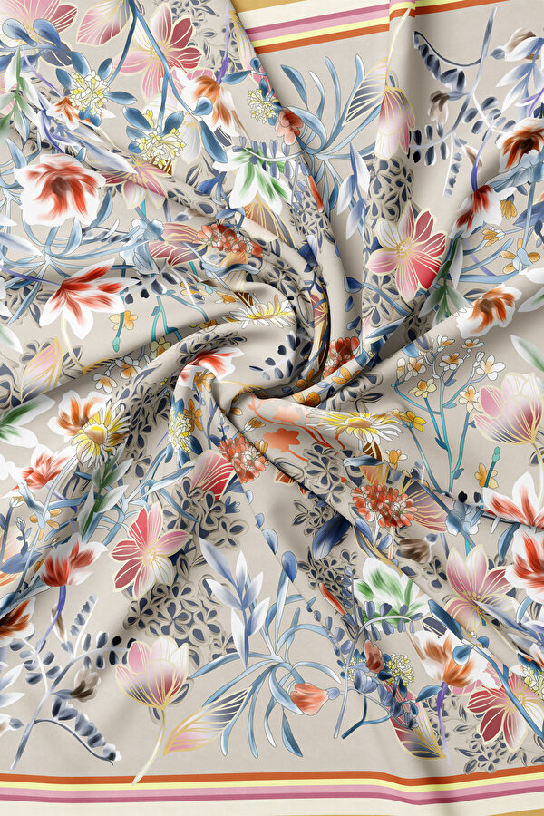 BRICK FLORAL PATTERN TWILL BANDANA 2