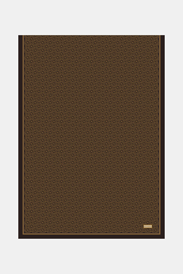 CAMEL MONOGRAM TWILL SHAWL