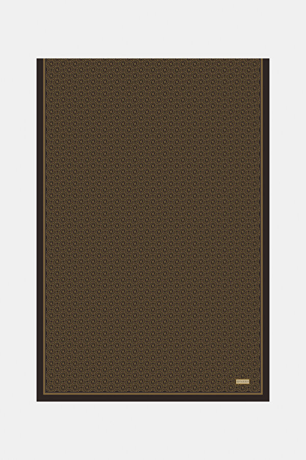 CAMEL MONOGRAM TWILL SHAWL