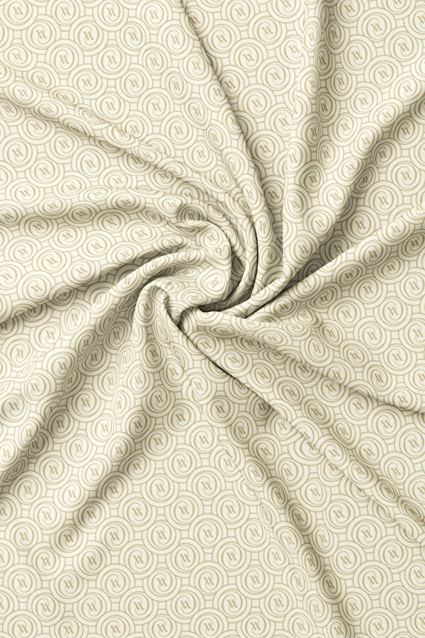 ECRU MONOGRAM TWILL SHAWL 2