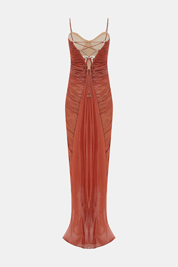BRICK SLEEVELESS SUSPENDER DRESS 2
