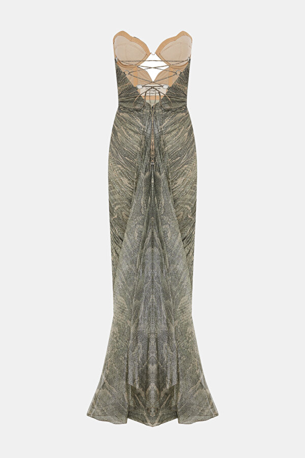 KHAKI SLEEVELESS DRESS 2