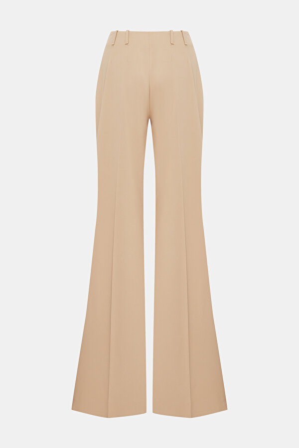 BEIGE WIDE LEG TROUSERS 2