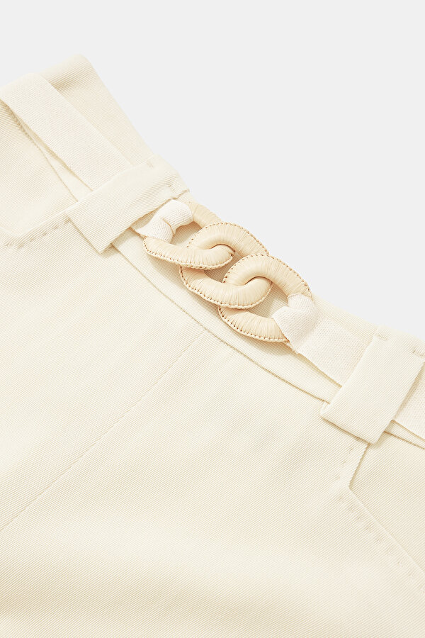 CREAM WIDE LEG TROUSERS 6
