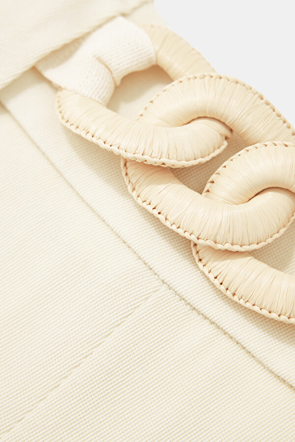 CREAM WIDE LEG TROUSERS 7