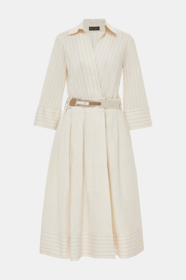 MULTICOLOR 3/4 SLEEVES MIDI DRESS 7