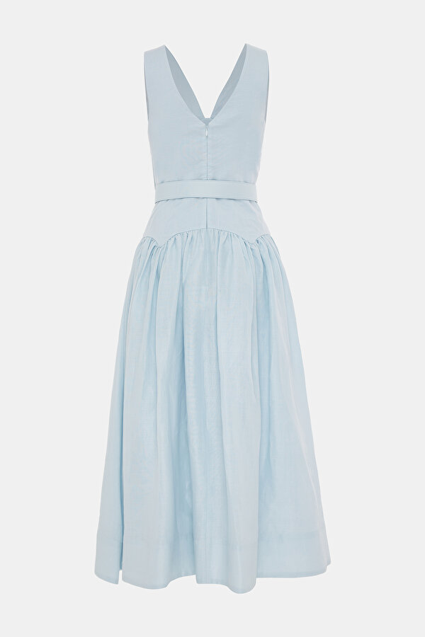 LIGHT BLUE SLEEVELESS DRESS 2
