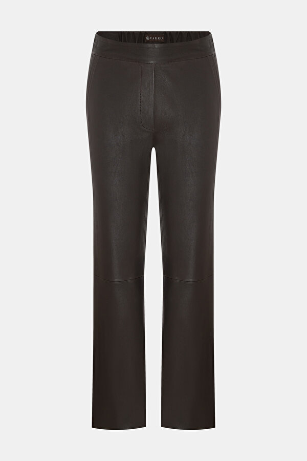 BROWN STRAIGHT CUT TROUSERS
