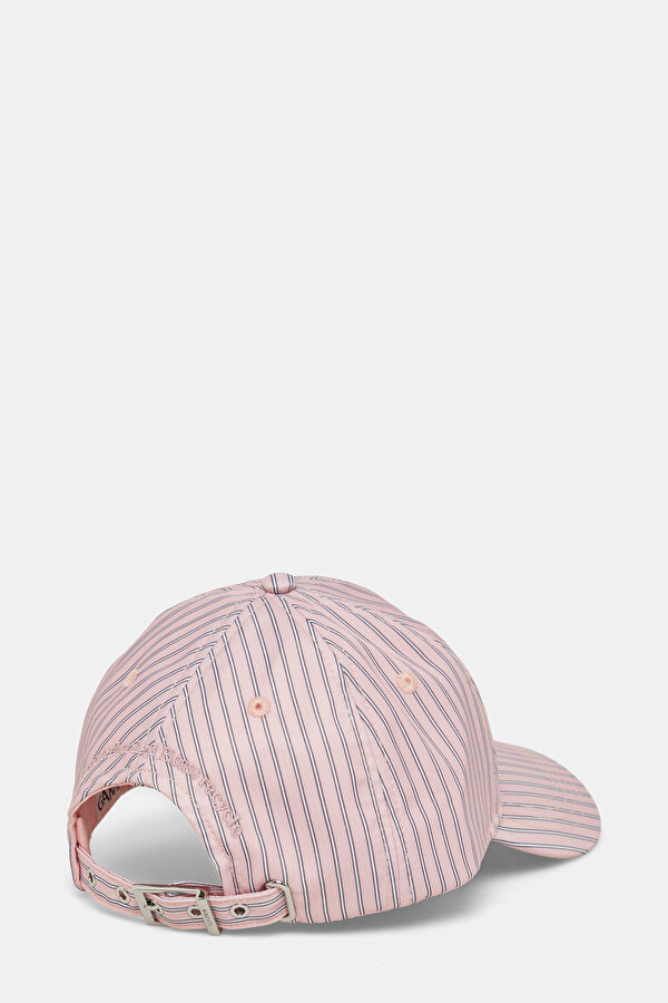 AÇIK PEMBE ÇİZGİLİ ŞAPKA 2