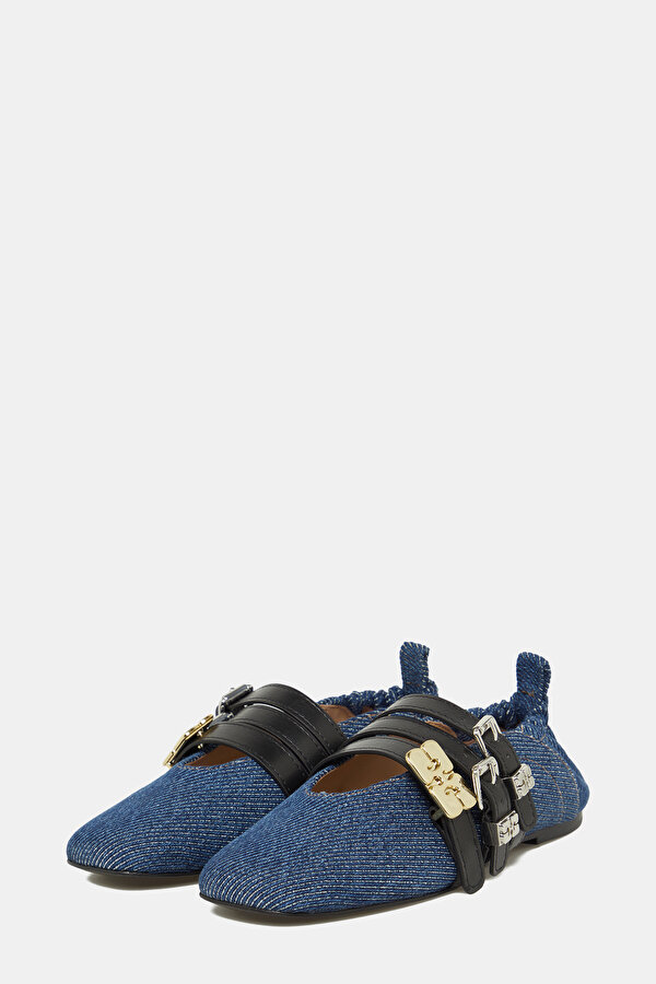 DARK BLUE FLAT SHOES 2