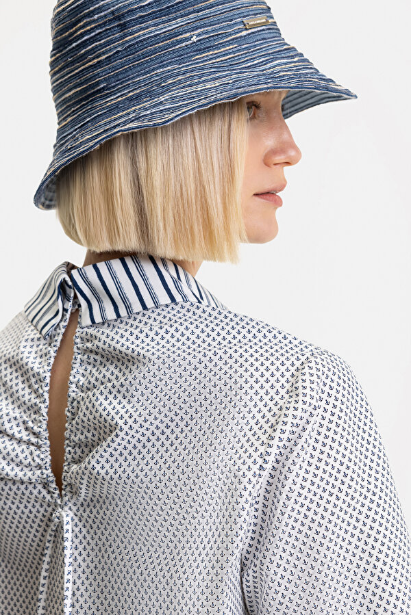 BLUE SHORT SLEEVE BLOUSE 6