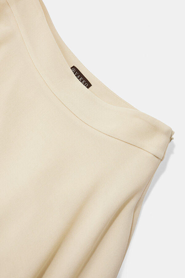 CREAM WOOL MIDI SKIRT 6