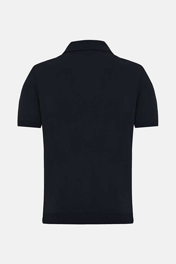 BLACK POLO NECK SHORT SLEEVE TSHIRT 2