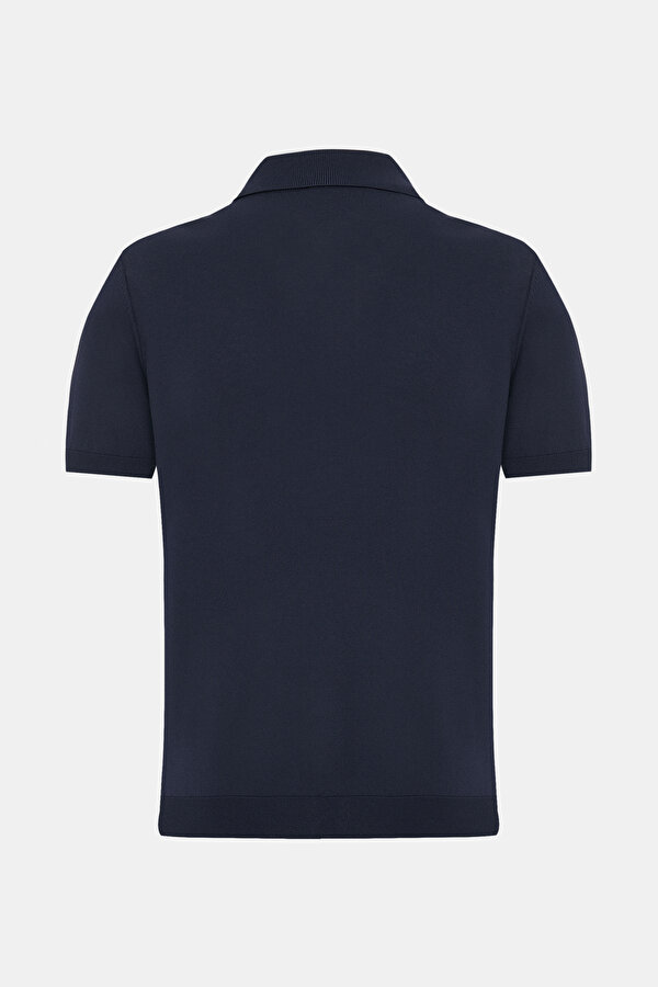NAVY BLUE POLO NECK SHORT SLEEVE TSHIRT 2