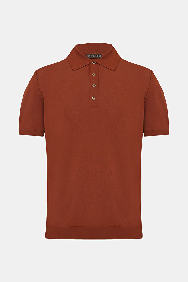BRICK POLO NECK SHORT SLEEVE TSHIRT