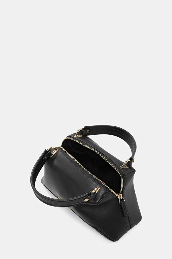 BLACK MONOGRAM LEATHER BAG 6