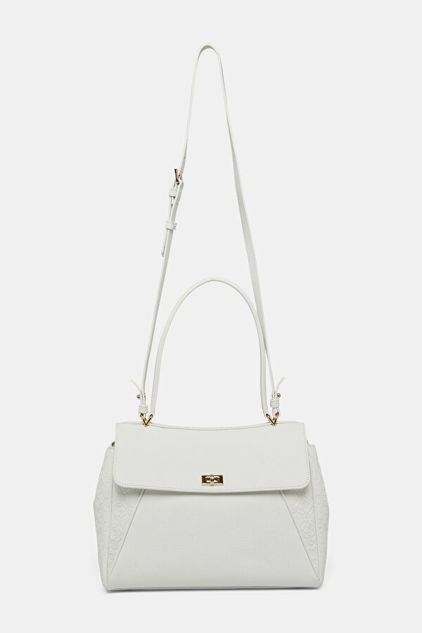 WHITE MONOGRAM LEATHER BAG 2