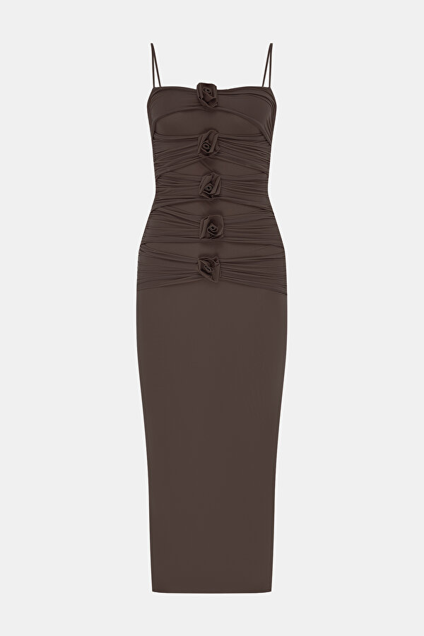 Maygel Coronel Dark Brown Dress