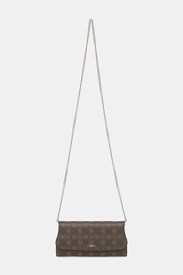 BEIGE MONOGRAM LEATHER WALLET