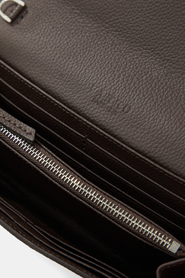 BEIGE MONOGRAM LEATHER WALLET 6
