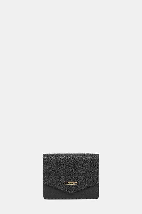 BLACK MONOGRAM WALLET
