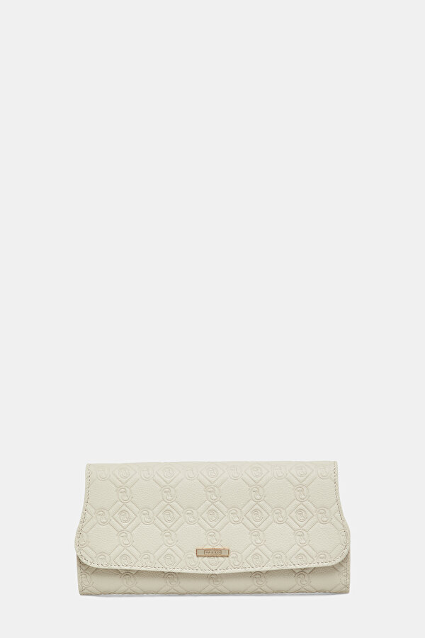 ECRU MONOGRAM LEATHER WALLET 2