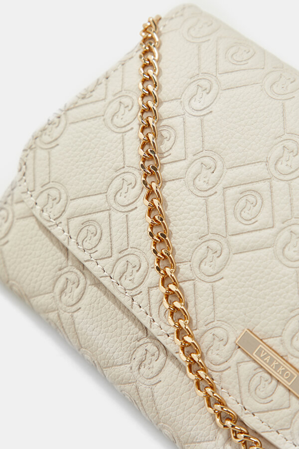 ECRU MONOGRAM LEATHER WALLET 7