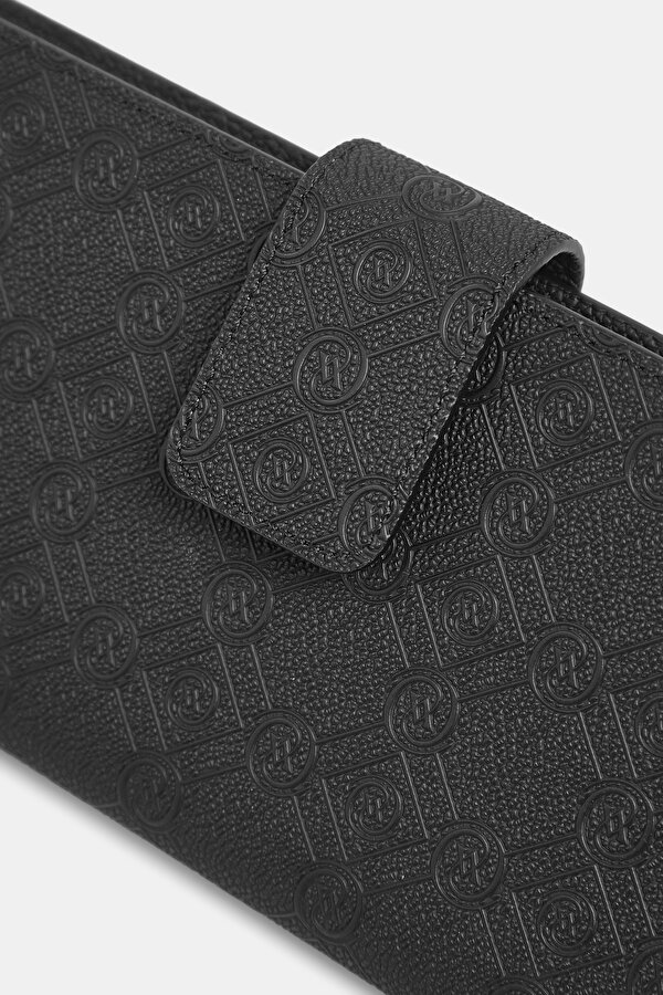 BLACK MONOGRAM WALLET 6