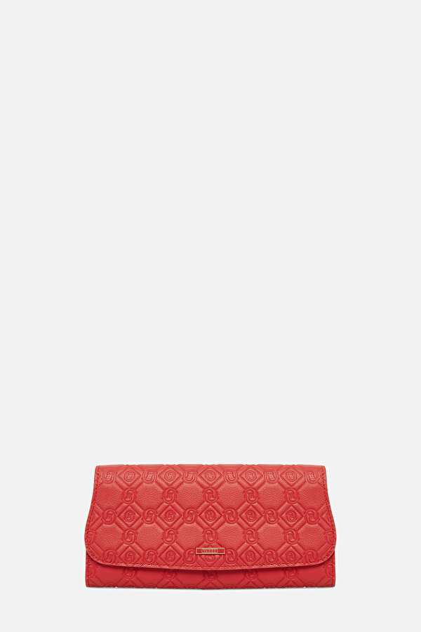 RED MONOGRAM LEATHER WALLET