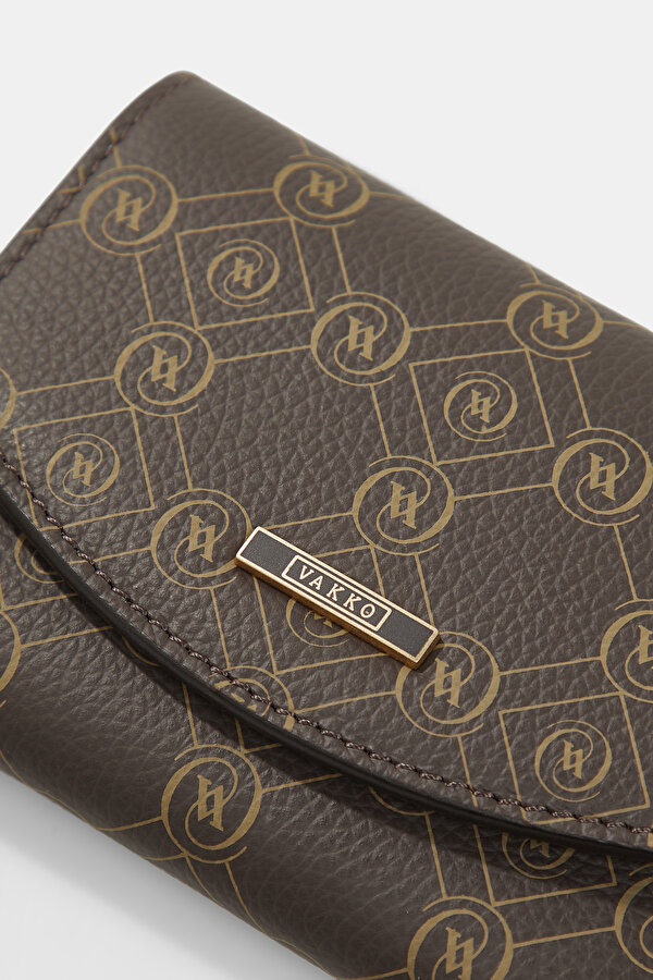 BEIGE MONOGRAM LEATHER WALLET 6