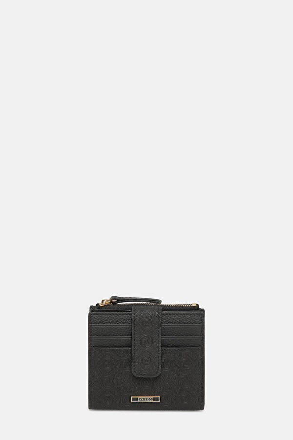 BLACK MONOGRAM WALLET