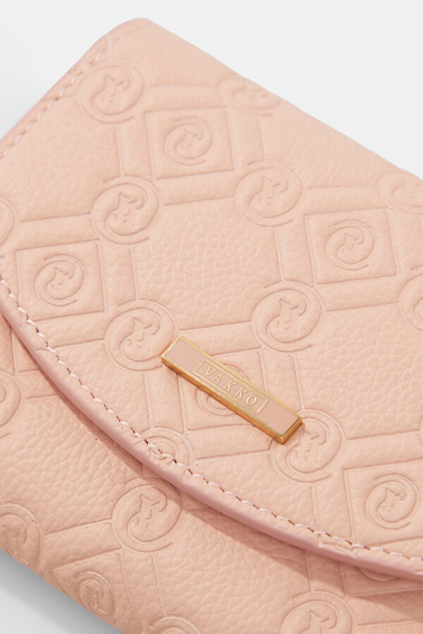 POWDER MONOGRAM LEATHER WALLET 6