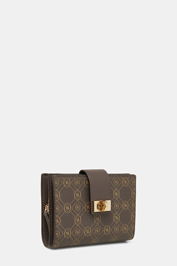 BEIGE MONOGRAM LEATHER WALLET 2