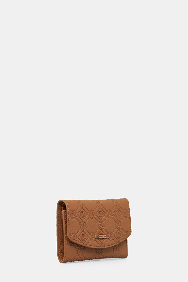 TAN MONOGRAM LEATHER WALLET 2