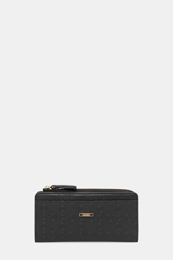 BLACK MONOGRAM WALLET