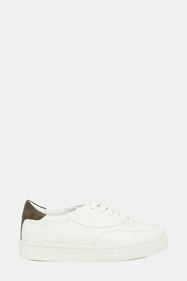 BEIGE MONOGRAM LEATHER SHOE